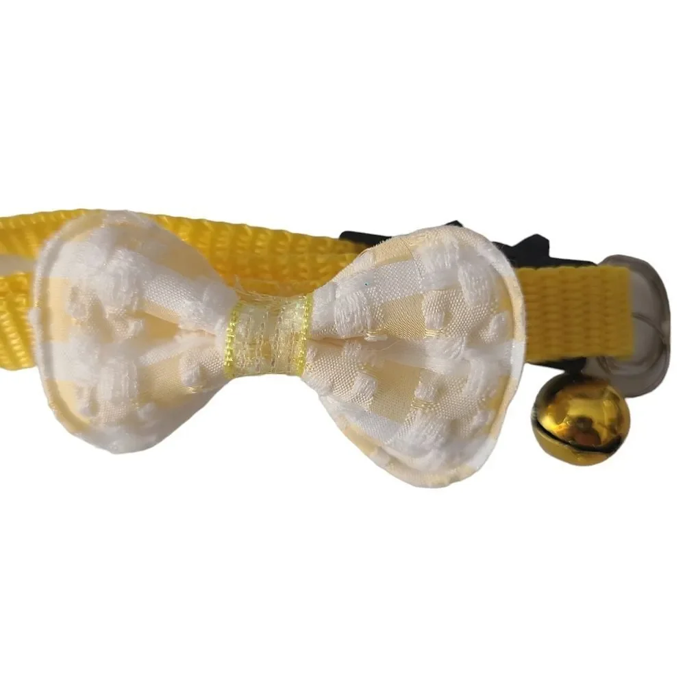 Breakaway Collar‎ With Yellow Gingham Bow and Bell Never Worn